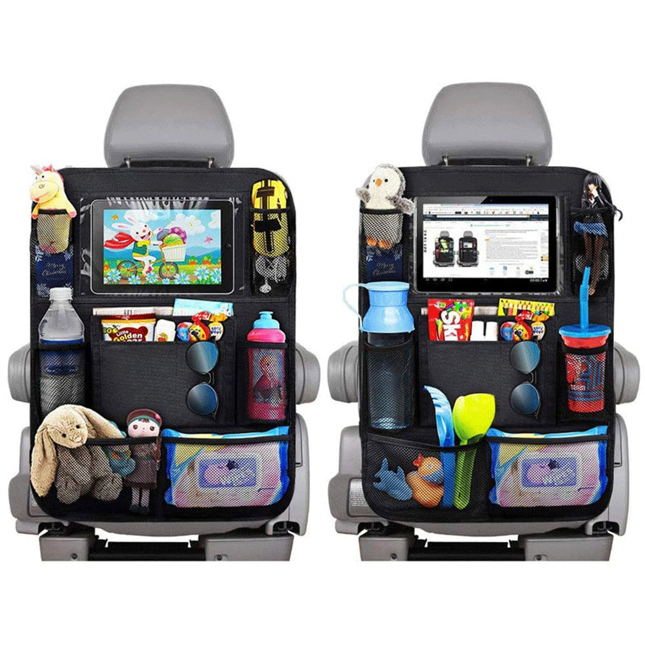 masite Car Seat Storage Bag Auto Multi-Pocket Felt Covers Organizer Storage Holder Seat Back Organizer 
