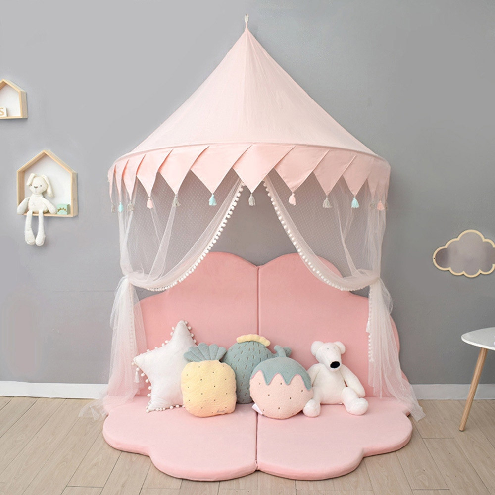 Mosquito Net Baby Bed Canopy Pink Tipi Teepees