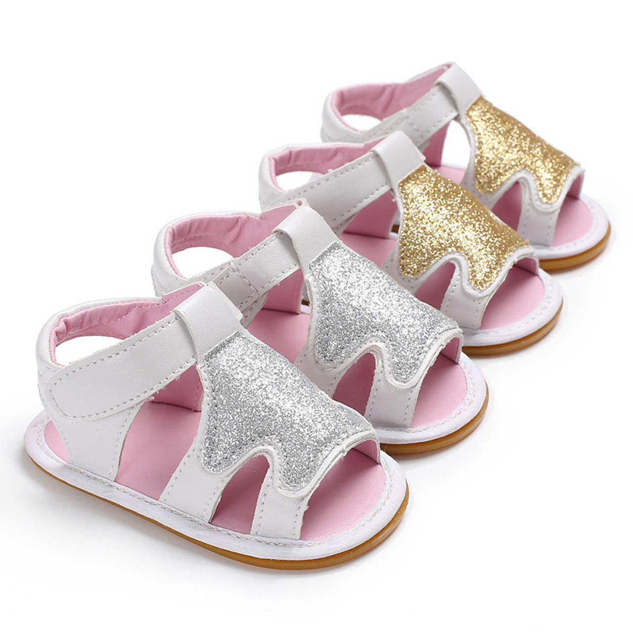 baby silver sandals