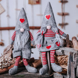 Christmas holiday Grey gnomes gift  fireplace decor gnome Boy