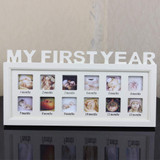 Creative DIY Baby My First Year White Photos Frame