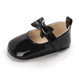 Baby Mary Jane Bowtie Shiny Black Shoe