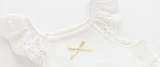 Baby Girl Short Sleeve white Chiffon Tutu Skirt Dress & Headband
