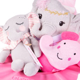New Bath Time Hamer Gift Set Pink Elephant Basket