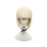 Generic Trapper Hat, cream-colored insulated cold weather hat with ear flaps and chin strap.