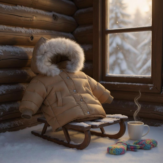 Caramel Brown Coat Duck Skin Down And Winter Pants Ski Suit Sets