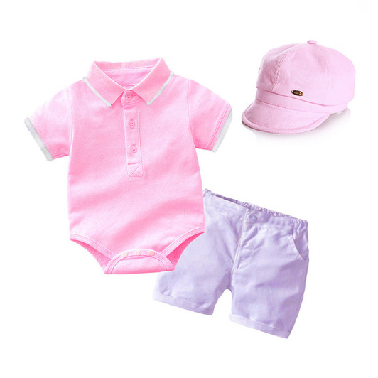 Buy White Romper Baby Boy Suit with Set Vest & Hat MinnieMe