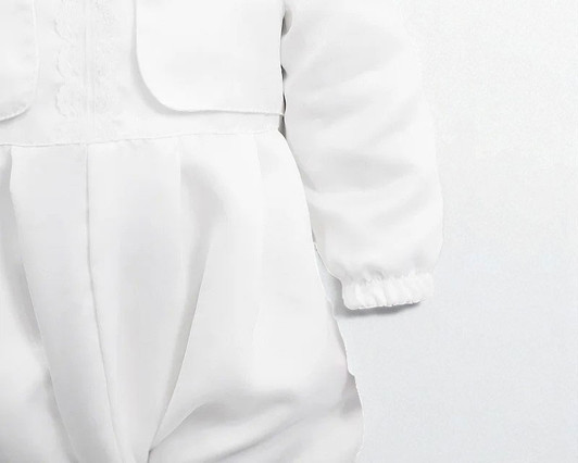 Jettson White Romper With Hat