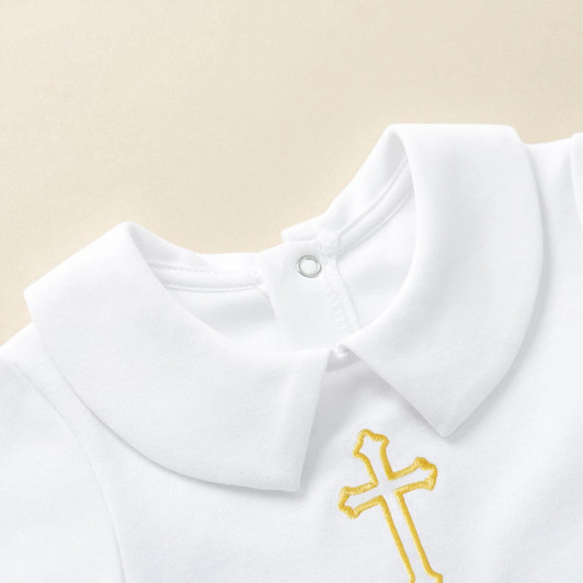 5-Piece Gold Cross Infant Baptism Set
