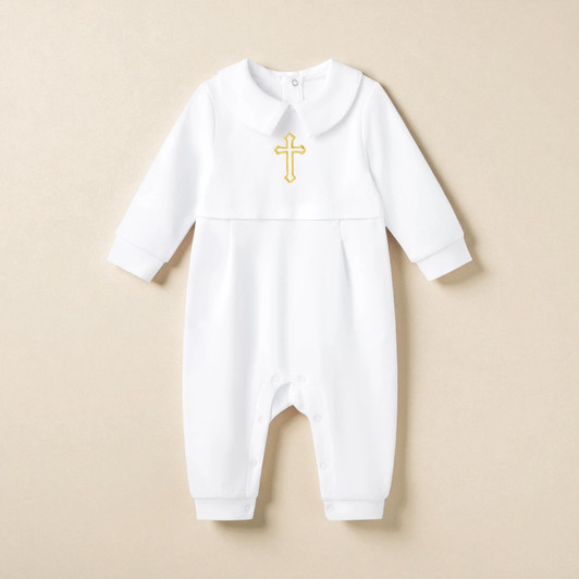 5-Piece Gold Cross Infant Baptism Set