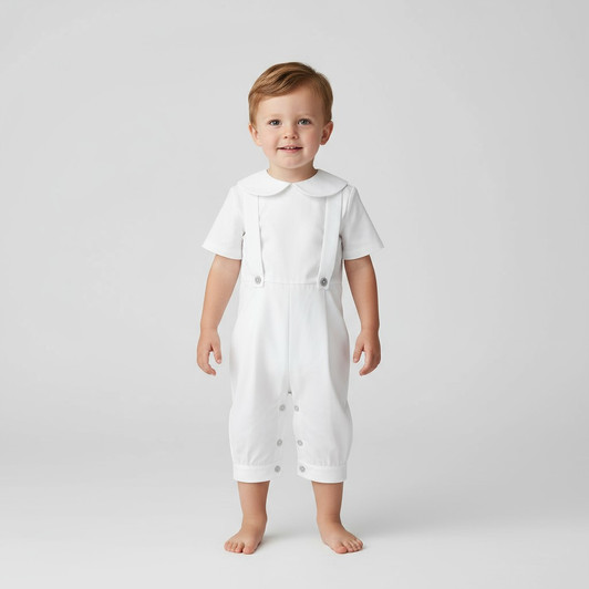 Eric Baby Boy Christening Romper Set