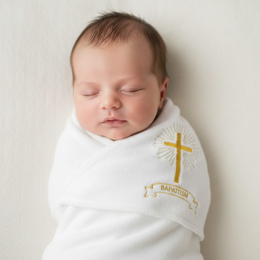 Baptism Blanket Set of 3 4