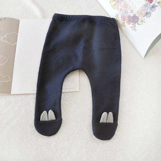 baby-dark-blue-stretch-leggings-cotton-foot-trousers