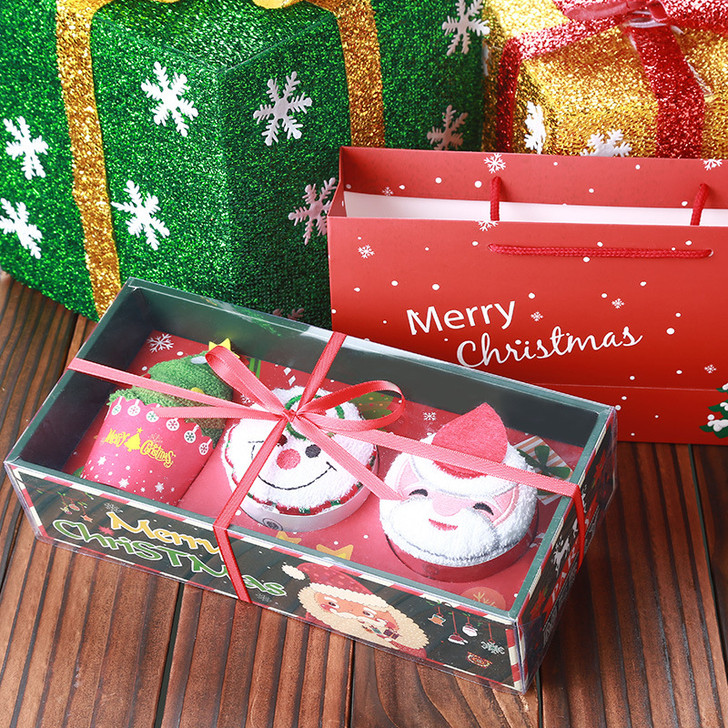 3Pcs Cupcake Cotton Towel Gift Box Set