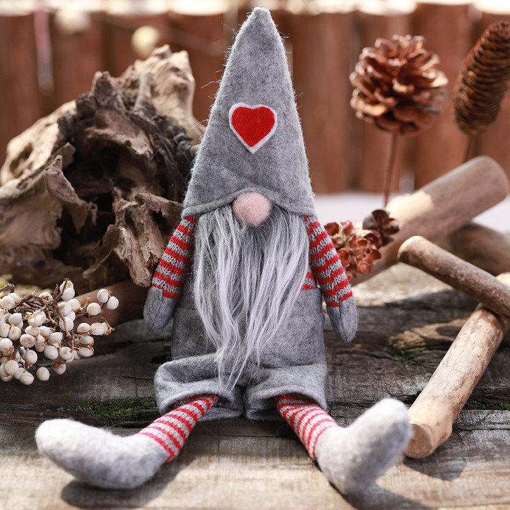 Grey gnomes fireplace decor gnome