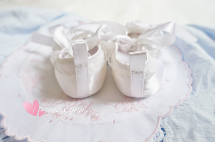 Baptism White Flower Satin Ribbon Baby Girl Shoes