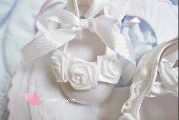 Baptism White Flower Satin Ribbon Baby Girl Shoes