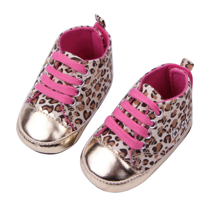 Pink Leopard Sneakers Baby Girl Shoes