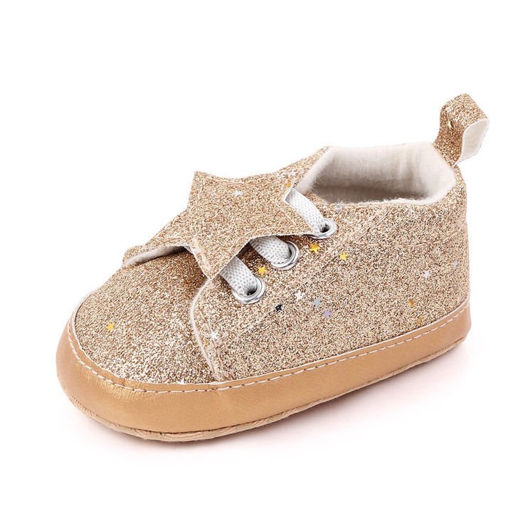 Baby Gold Sneakers Stars Trainers