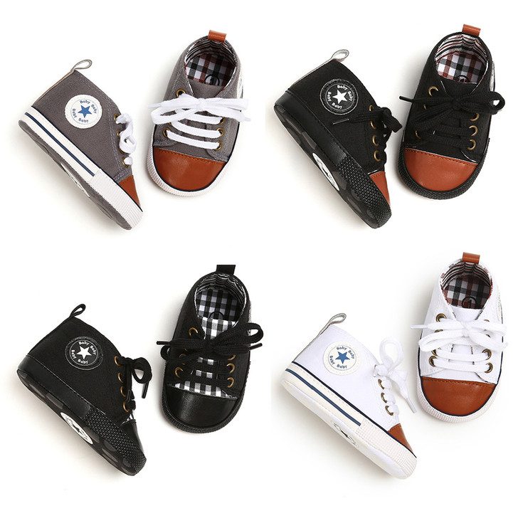 White Brown First Walkers Baby Shoes Sneaker