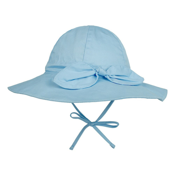 Light Blue Bow Beach Big Brim Cap