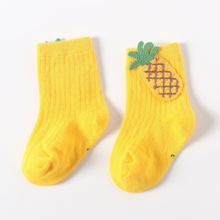 Yellow 3D Pineapple fruit Socks