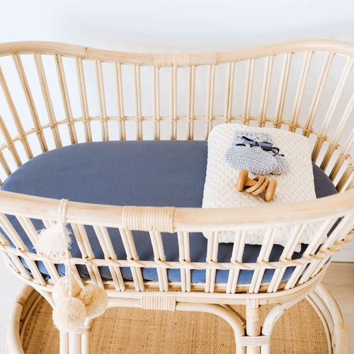 navy blue bassinet