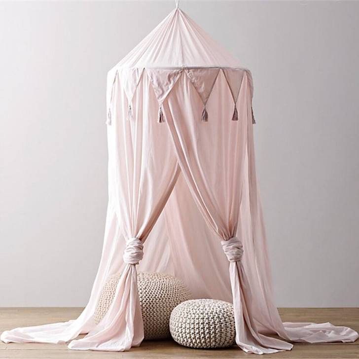 Pink Princess Canopy Baldachin Baby Crib Mosquito Net