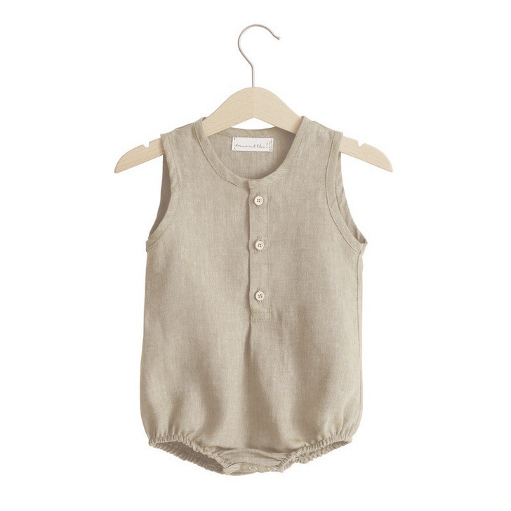 Linen Sleeveless Romper