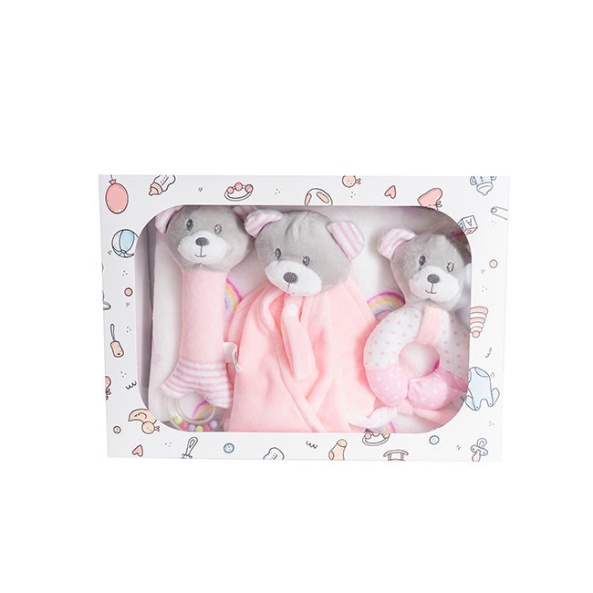 Gift Pack Bear Accessories And Blanket Pink