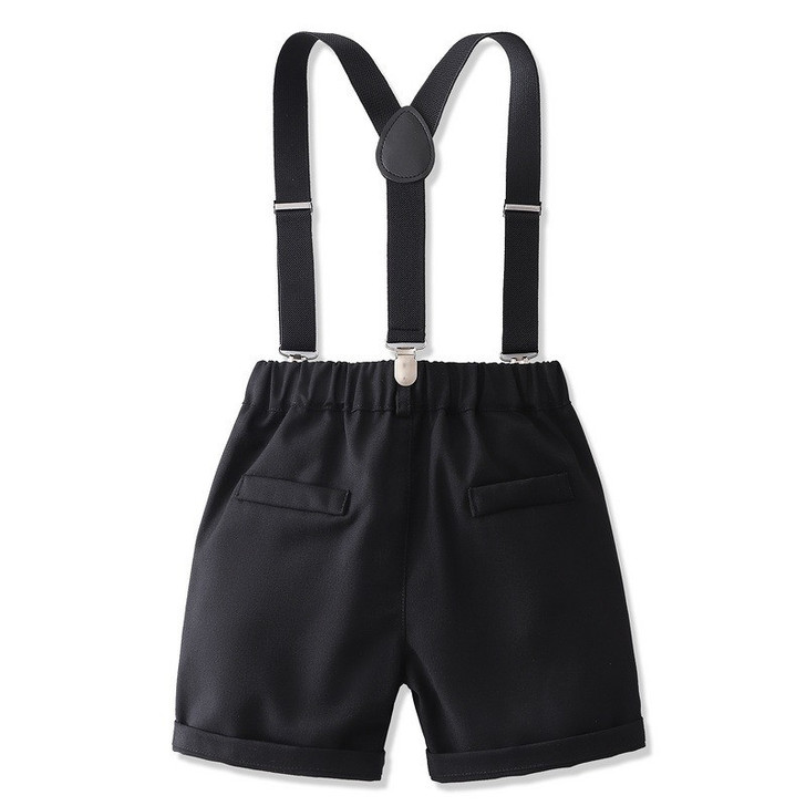 OONA Mike Short Suite Suspender, black shorts with adjustable suspenders.