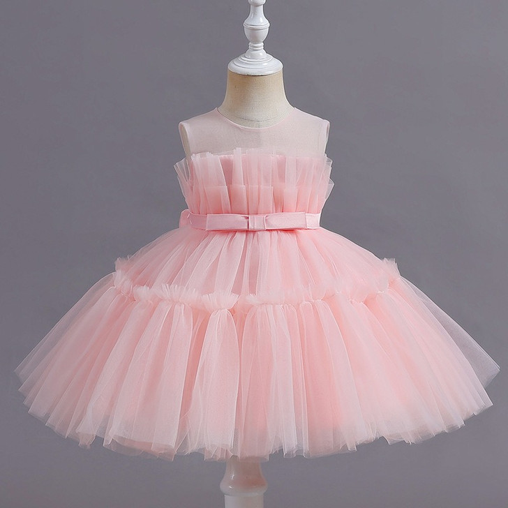 Butterfly dress satin belt baby girl dress mutlilayer tulle |OONA Kids