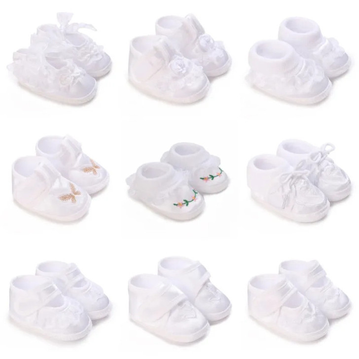 Soft Newborn Baptism Shoes