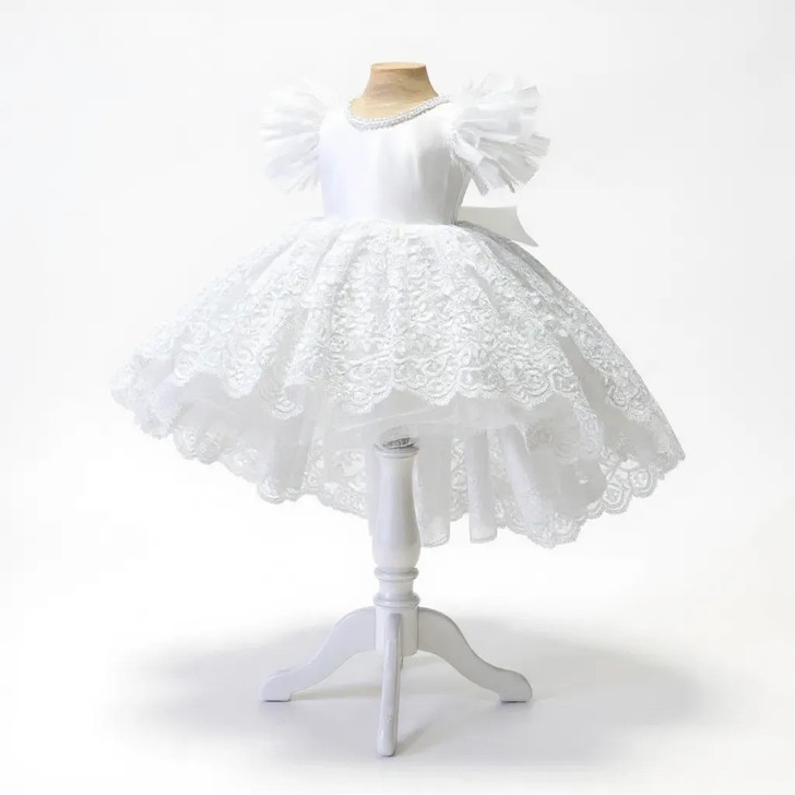 Sophia White Lace Christening Dress