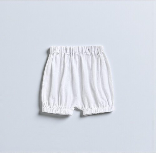 Minnie Me Mateo Formal Short Set, white shorts with elastic waistband designed for formal occasions for children.