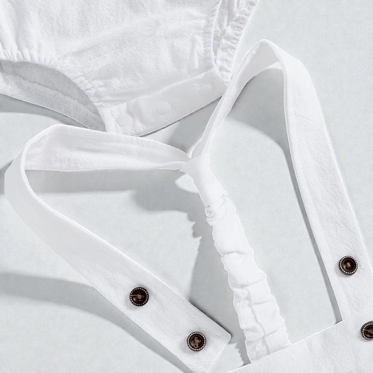 Long Sleeve Romper with Bowtie for Special Events