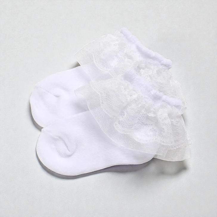Cotton Lace Socks for Baptism