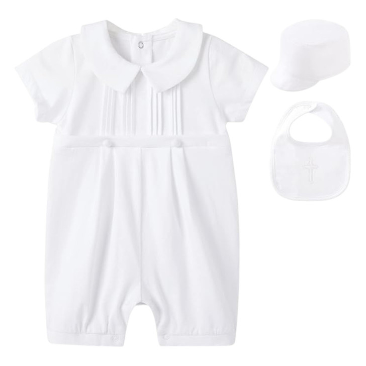 Cotton Romper Neutral Set