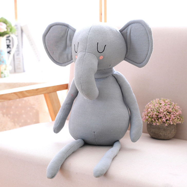 Baby Elephant Wool Knitted Plush Toys 50cm