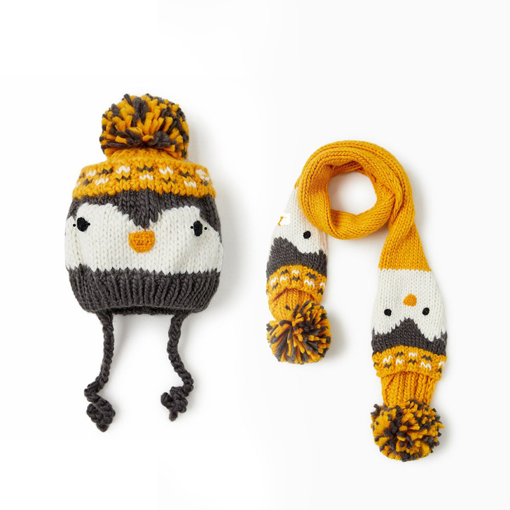yellow hat and scarf
