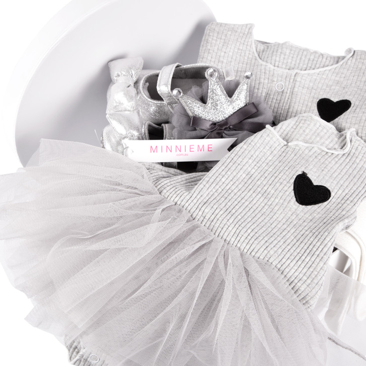 Little Princess Grey Dress Set Hamper Set Gift Box