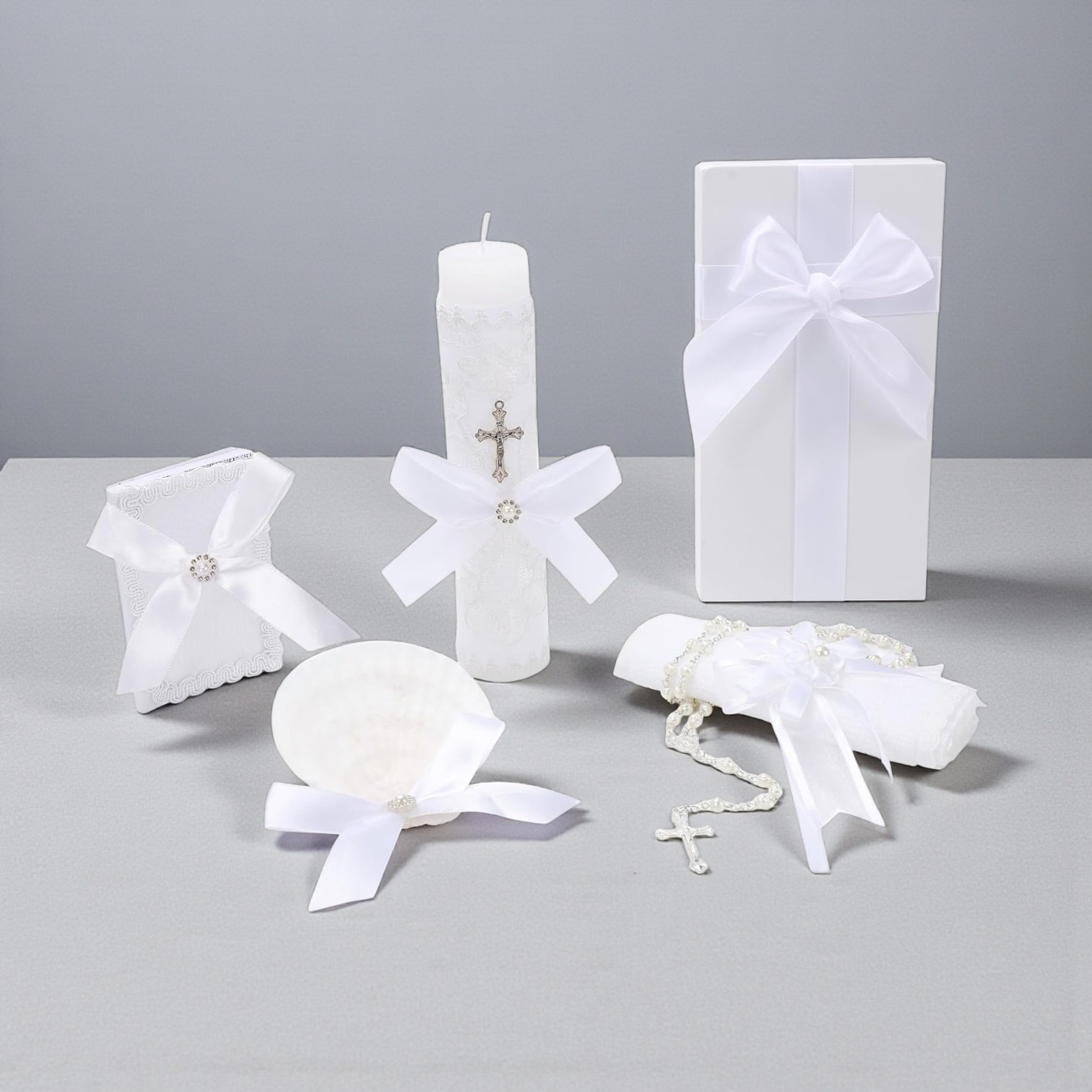 Boy wearing white suit