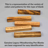 Legacy, Goncalo Alves / Tigerwood Ebony Wood Pen Blank, 3/4" x 3/4" x 5"