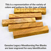 Legacy, Highly Figured Teak Wood Pen Blank, 3/4" x 3/4" x 5"