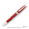 Legacy, Finished Pen Blank for Euro Pen Kits, Carmine Red with Black Lines