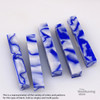 Legacy, Acrylic Pen Blank, White Pearl with Royal Blue Lines, Single Blank