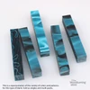 Legacy, Acrylic Pen Blank, Dark Teal with White and Black Lines, Single Blank