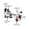 Jet, JWL-1221VS, 12'' x 21'' Variable Speed Wood Lathe, 1HP, 115V