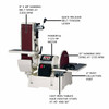 Jet, JSG-6DC, 6" x 48" Belt / 12" Disc Sander, 1.5HP, 1Ph, 115/230V