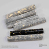 Legacy Premium Resin Pen Blank, Black with Gold Flakes, Round